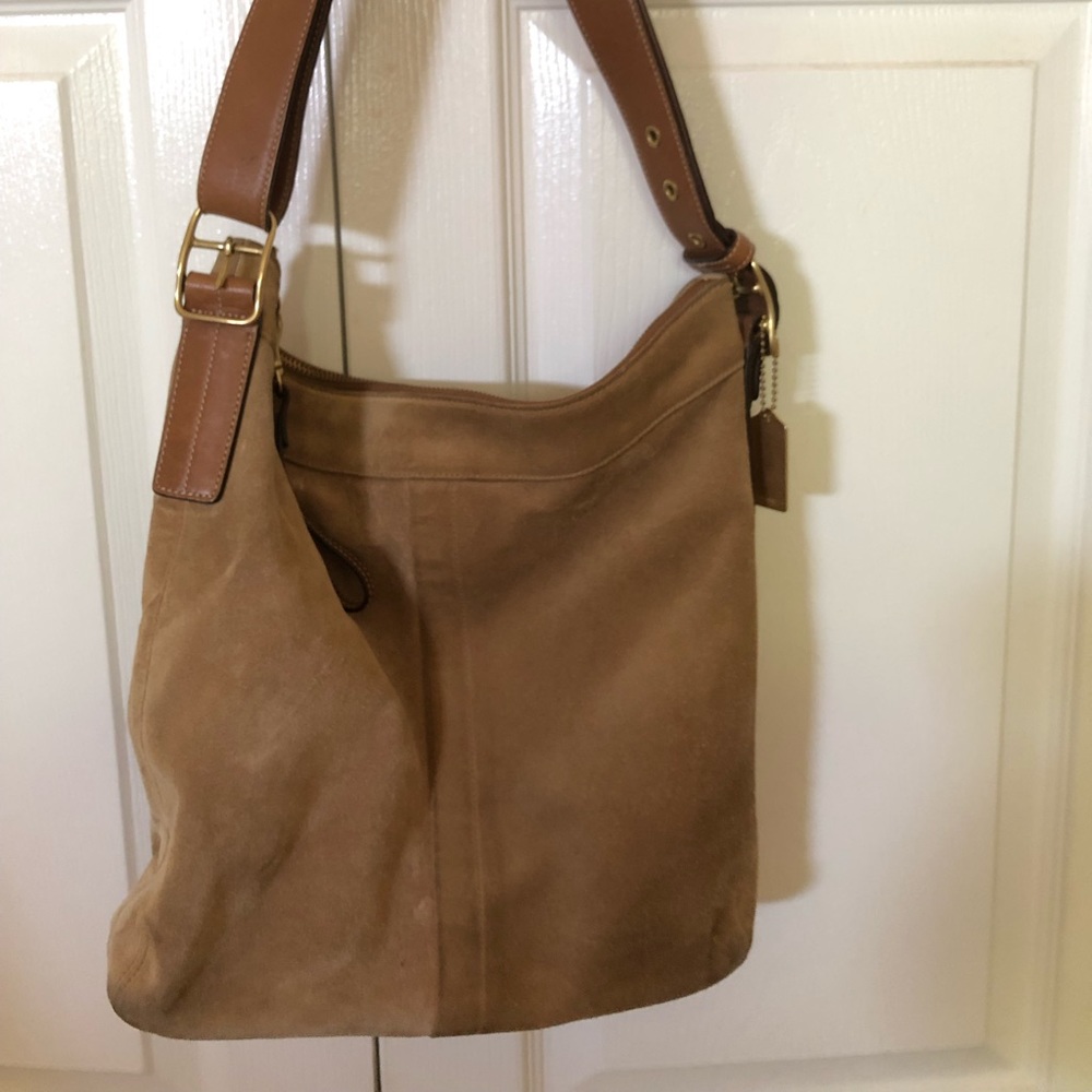 Coach Camel Suede Duffle Sac